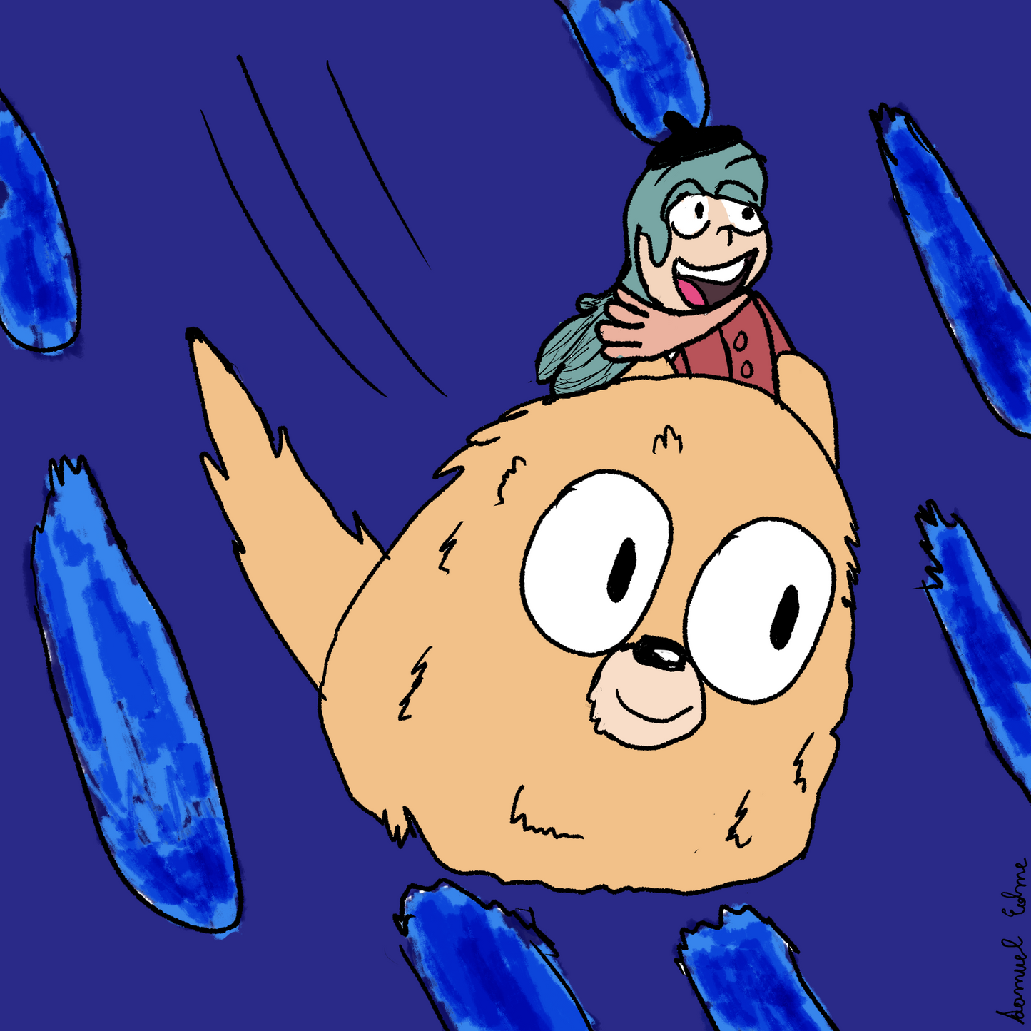Hilda Riding Woof Print